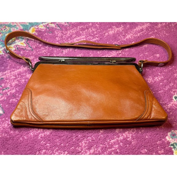 1970s Ruth Saltz Tan Leather Handbag - Picture 2 of 9